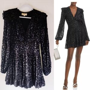 Rococo Sand Long Sleeve Black Ciara Mini Dress